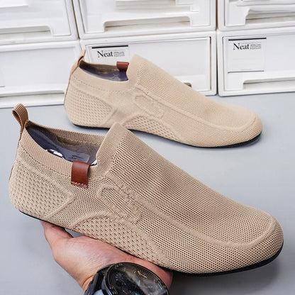 YRZL Lightweight Breathable Loafers for Men Summer Anti Slip Mesh Casual Driving and Walking Shoes
