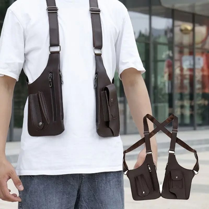 Medieval Leather Harness Holster Bag Hidden Anti Theft Phone Pouch 1