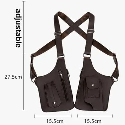 Medieval Leather Harness Holster Bag Hidden Anti Theft Phone Pouch 4