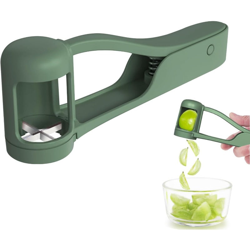 Kids Kitchen Set with Tomato Fruit Slicer Cutter Tool, Safe Grape Splitter for Toddlers, Montessori Cooking Class Gift