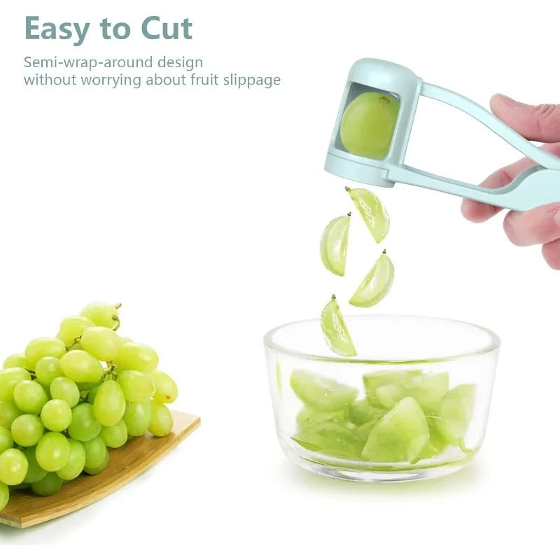 Kids Kitchen Set with Tomato Fruit Slicer Cutter Tool, Safe Grape Splitter for Toddlers, Montessori Cooking Class Gift