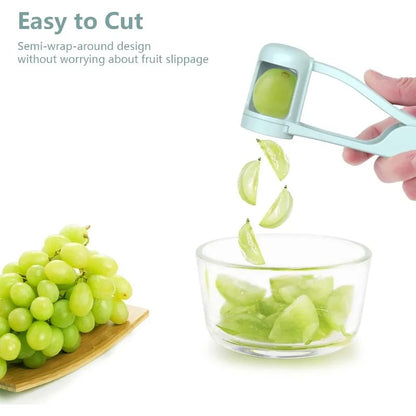 Kids Kitchen Set with Tomato Fruit Slicer Cutter Tool, Safe Grape Splitter for Toddlers, Montessori Cooking Class Gift