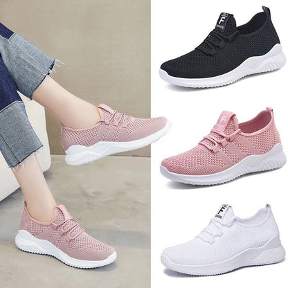 Women Casual Breathable Platform Sneakers Lace Up Summer Shoes