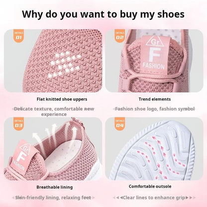 Women Casual Breathable Platform Sneakers Lace Up Summer Shoes 1