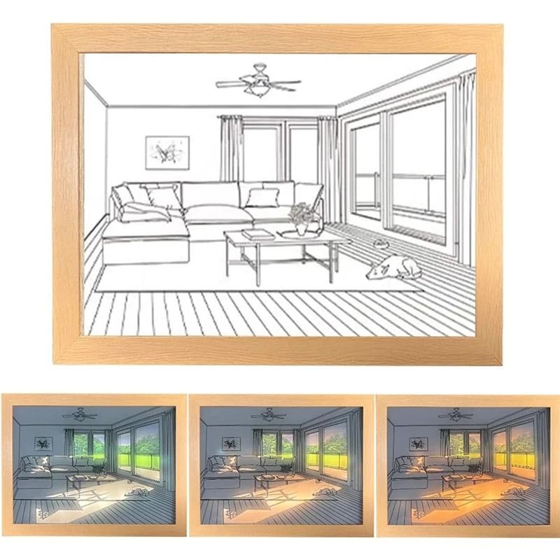 Decorative LED Light Painting USB Dimming Lamp 9