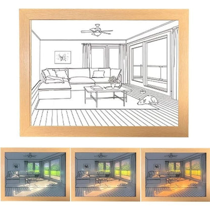 Decorative LED Light Painting USB Dimming Lamp 9