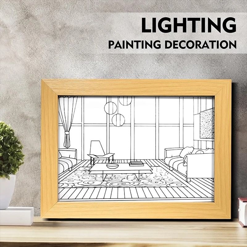 Decorative LED Light Painting USB Dimming Lamp 6
