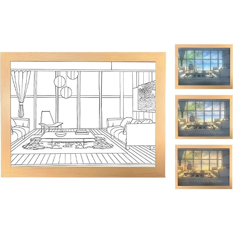 Decorative LED Light Painting USB Dimming Lamp 8