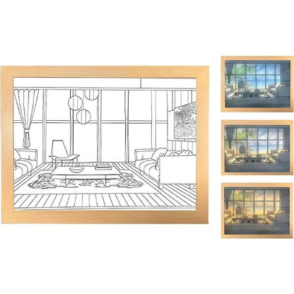 Decorative LED Light Painting USB Dimming Lamp 8