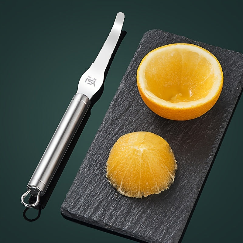Stainless Steel Citrus Peeler 1pc, Lemon Peeler Easy Open, Vegetable Slicer, Fruit Tools, Kitchen Accessories Gadgets