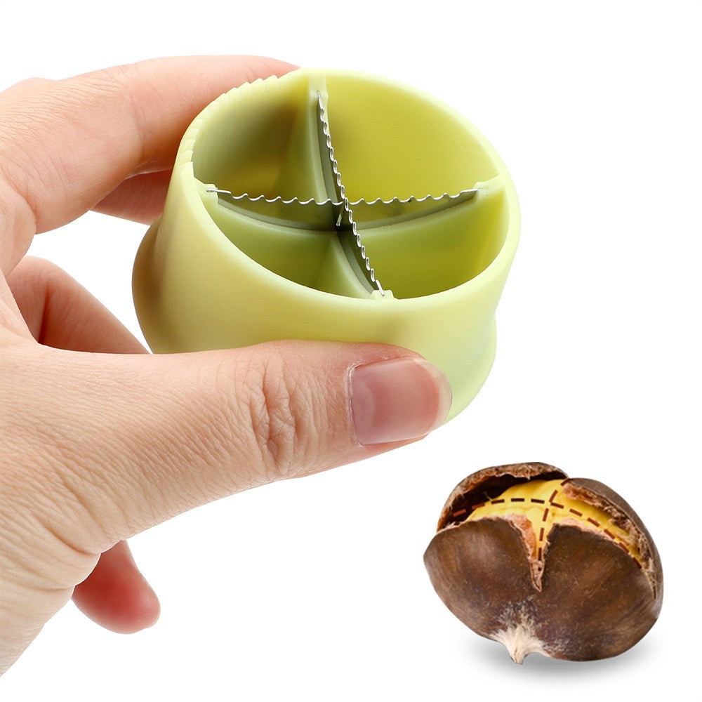 Kitchen Walnut Tongs Can Opener Gadget, Multifunctional Nut Biscuit Shelling Machine, Cross Knife Chestnut Quick Opening