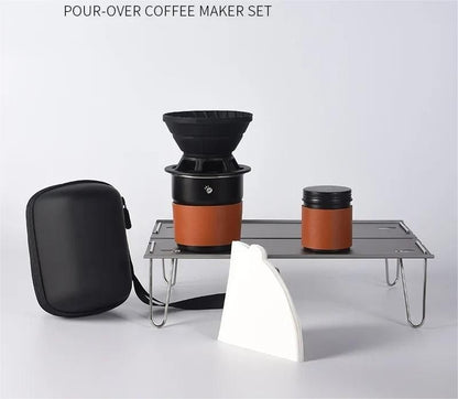 Travel Hand Brewed Coffee Set With Silicone Filter And Mug 8