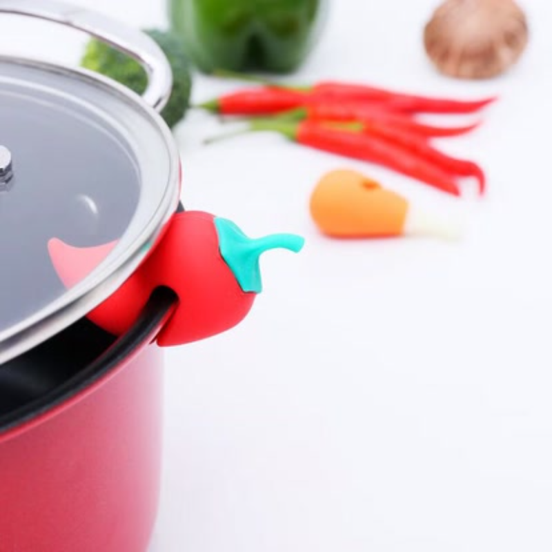 Silicone Anti Overflow Pot Lid Lifter, Creative Kitchen Heat Dissipation Tool, Prevent Mess When Cooking Porridge