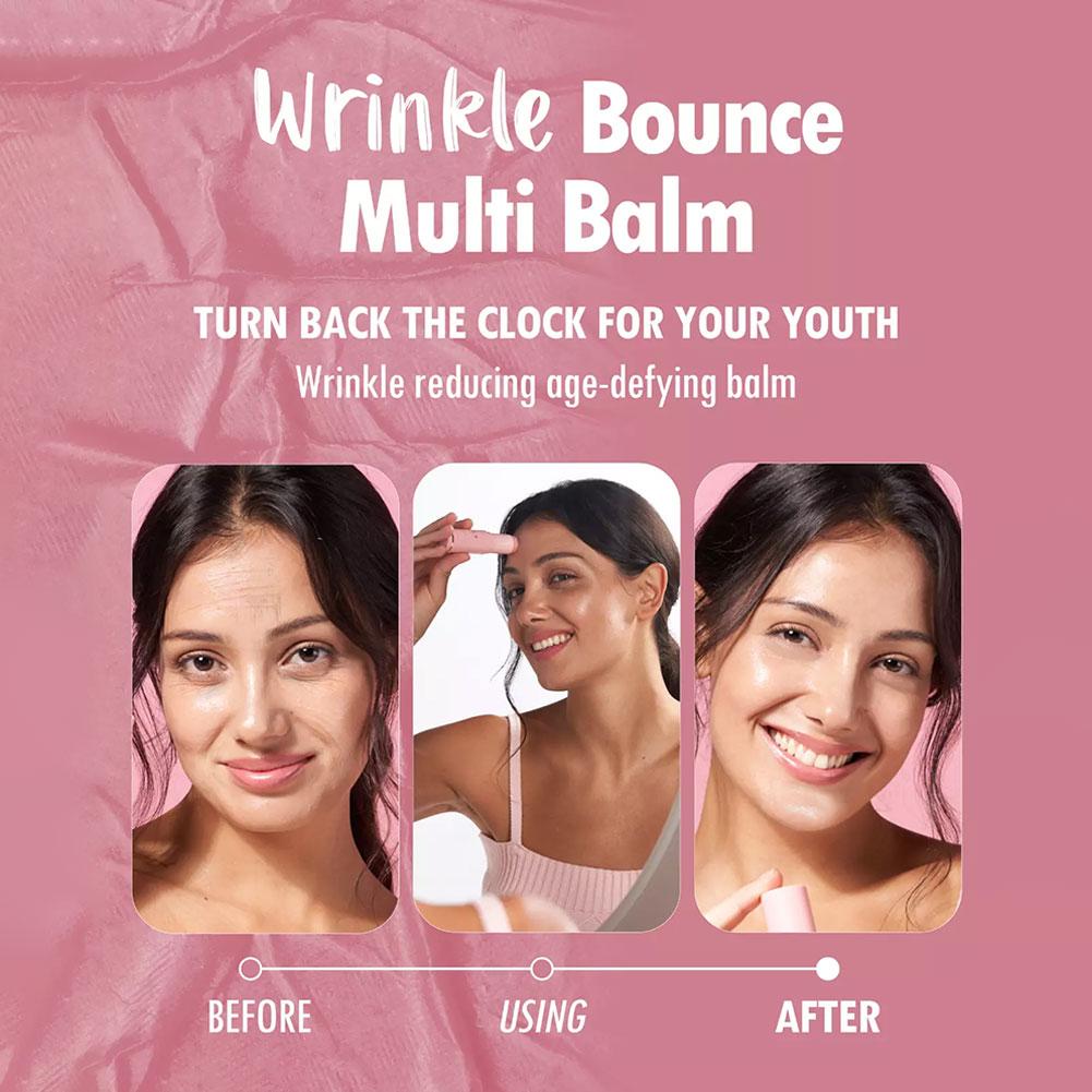 Wrinkle Bounce Moisturizing Multi Balm Hydrating Stick for Face Daily, Lip Eye Neck Cream, Face Moisturizer