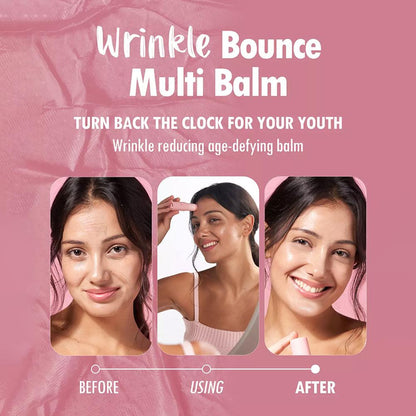 Wrinkle Bounce Moisturizing Multi Balm Hydrating Stick for Face Daily, Lip Eye Neck Cream, Face Moisturizer