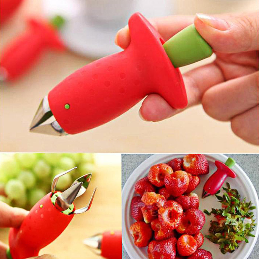 Strawberry Huller Pineapple Cutters, Tomato Stalks Remover Knife, Leaf Cleaner Kitchen Accessories Fruit Tool