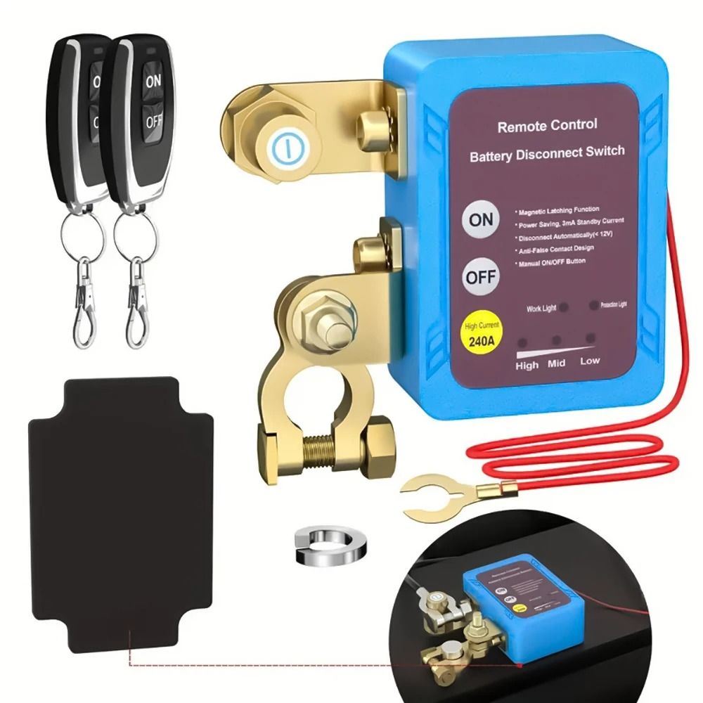 Remote Battery Disconnect Switch with Remote Control