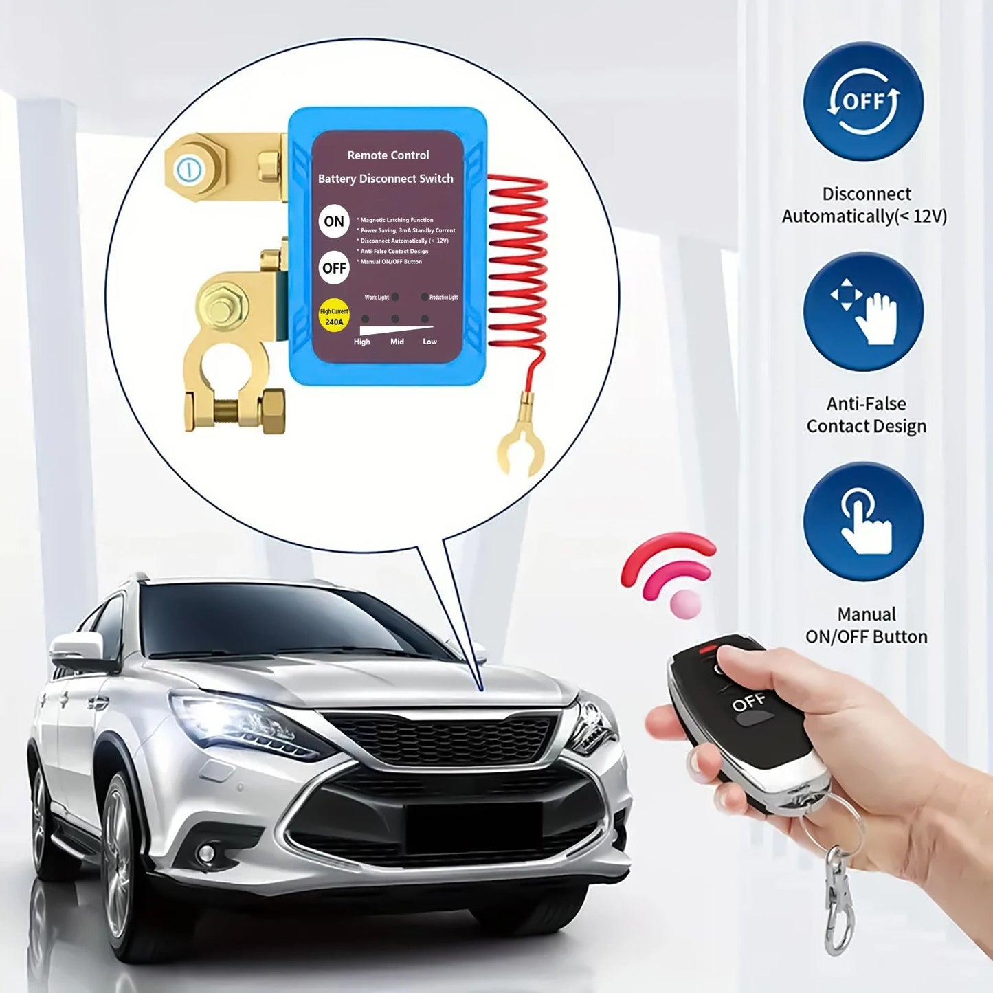 Remote Battery Disconnect Switch With Remote Control 3
