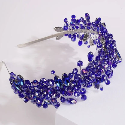 Women Rhinestone Bridal Tiara Headband Handmade 2