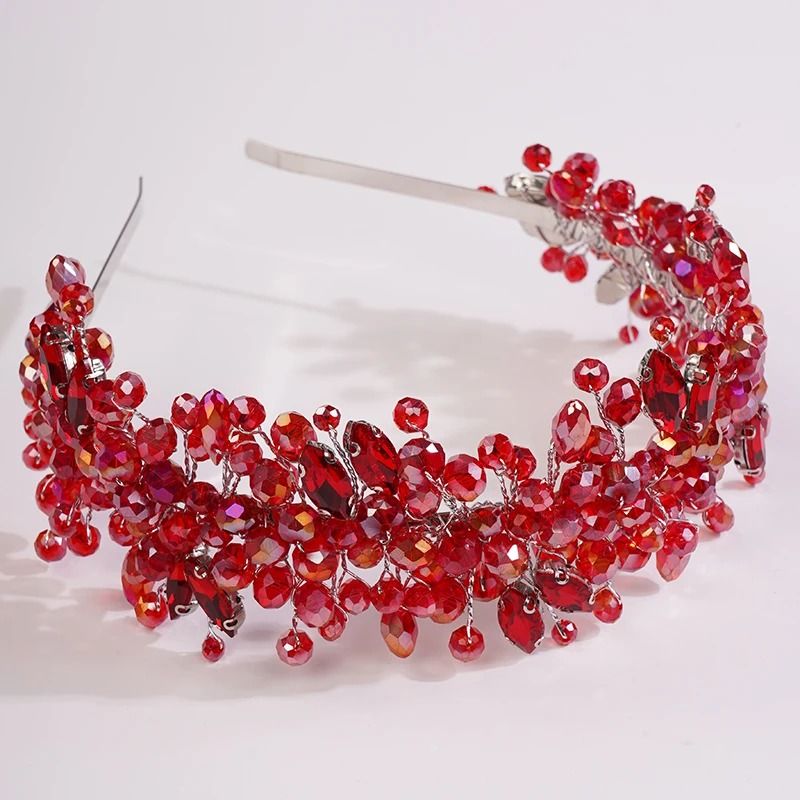 Women Rhinestone Bridal Tiara Headband Handmade 6