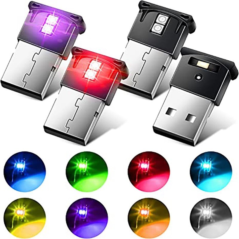 Mini USB Ambient Light LED, RGB 8 Color Variable Ambient Light for Car Laptop Keyboard, Atmosphere Night Lamp