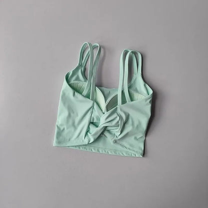Womens Back Knotted Push Up Sports Bra For Fitness And Yoga 9