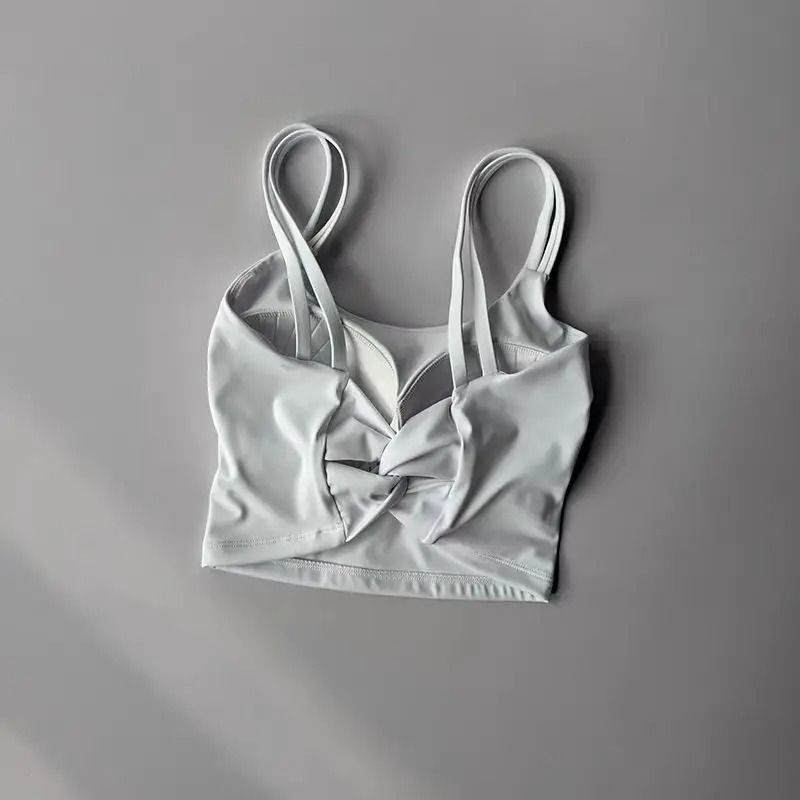Womens Back Knotted Push Up Sports Bra For Fitness And Yoga 10