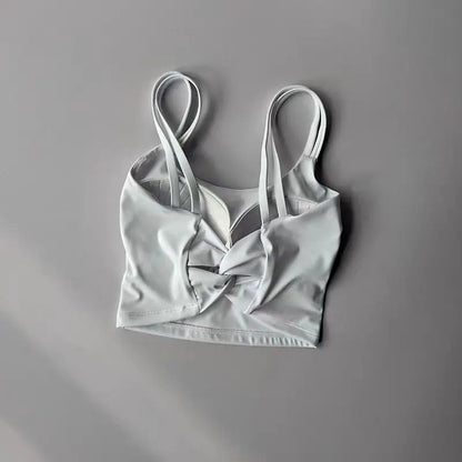 Womens Back Knotted Push Up Sports Bra For Fitness And Yoga 10
