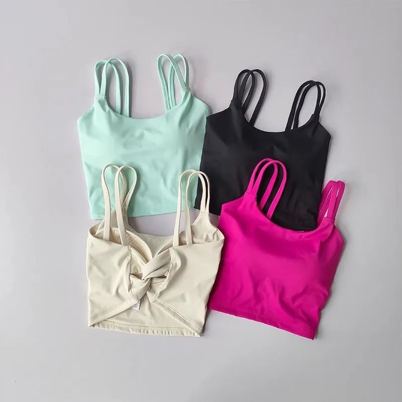 Womens Back Knotted Push Up Sports Bra For Fitness And Yoga 2