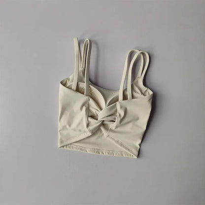 Womens Back Knotted Push Up Sports Bra For Fitness And Yoga 6