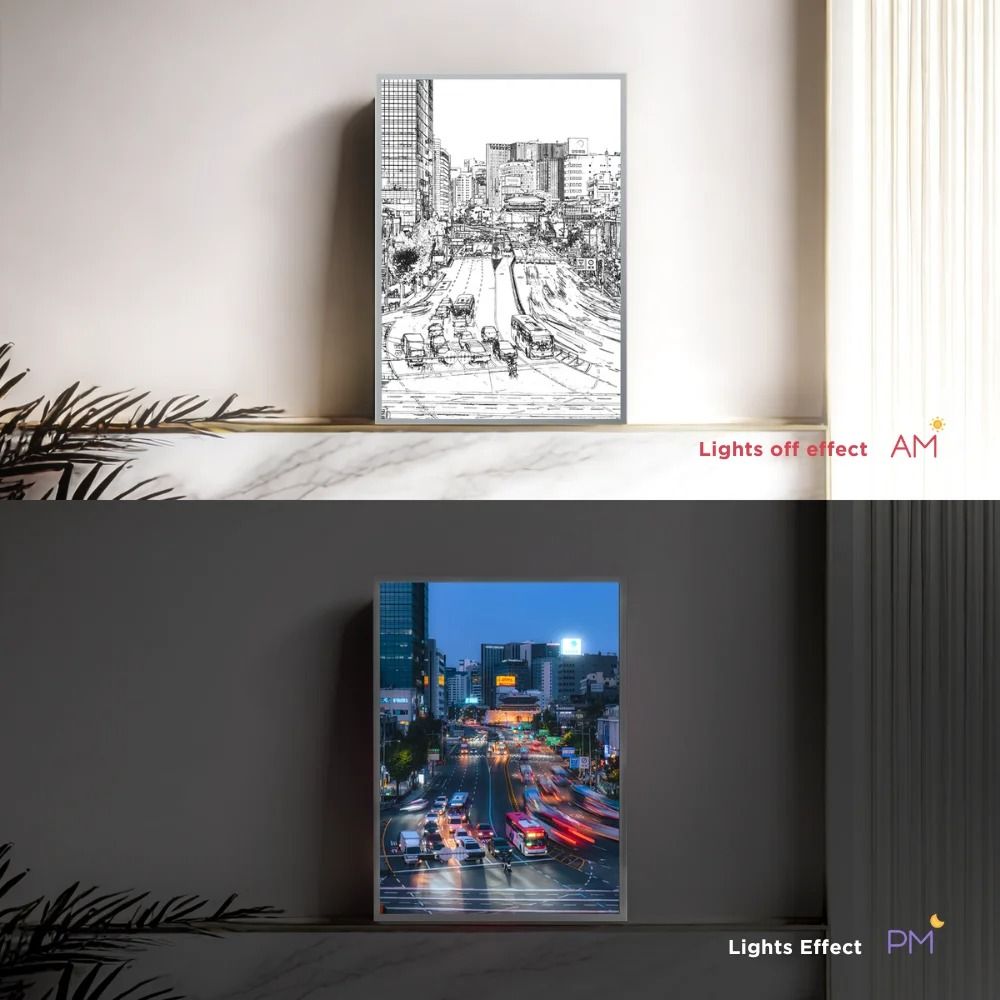 Seoul Night View LED Lamp 3D Cityscape Room Decor For Anime Inspired Homes 1