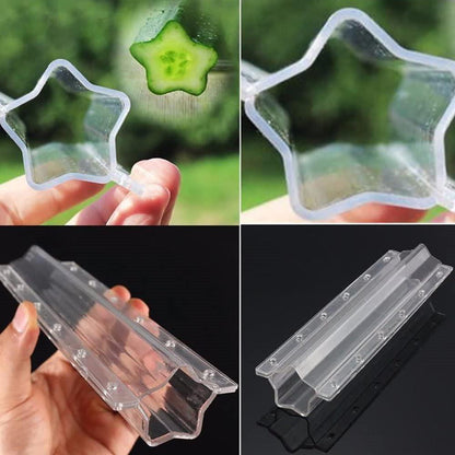 Garden Vegetable Growth Mould for Cucumbers, Star Shape and Heart Shaped Fruit Molds, Durable Kitchen Cooking Tool