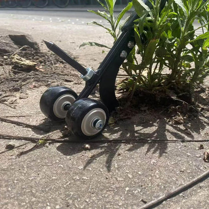 Heavy Duty Garden Weeder With Auxiliary Wheels And Lawn Cutter 1