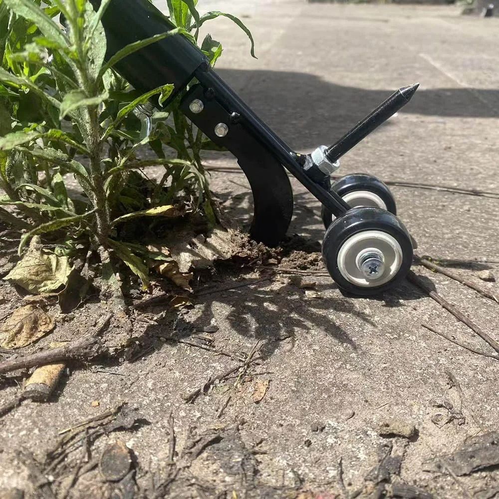 Heavy Duty Garden Weeder With Auxiliary Wheels And Lawn Cutter 3