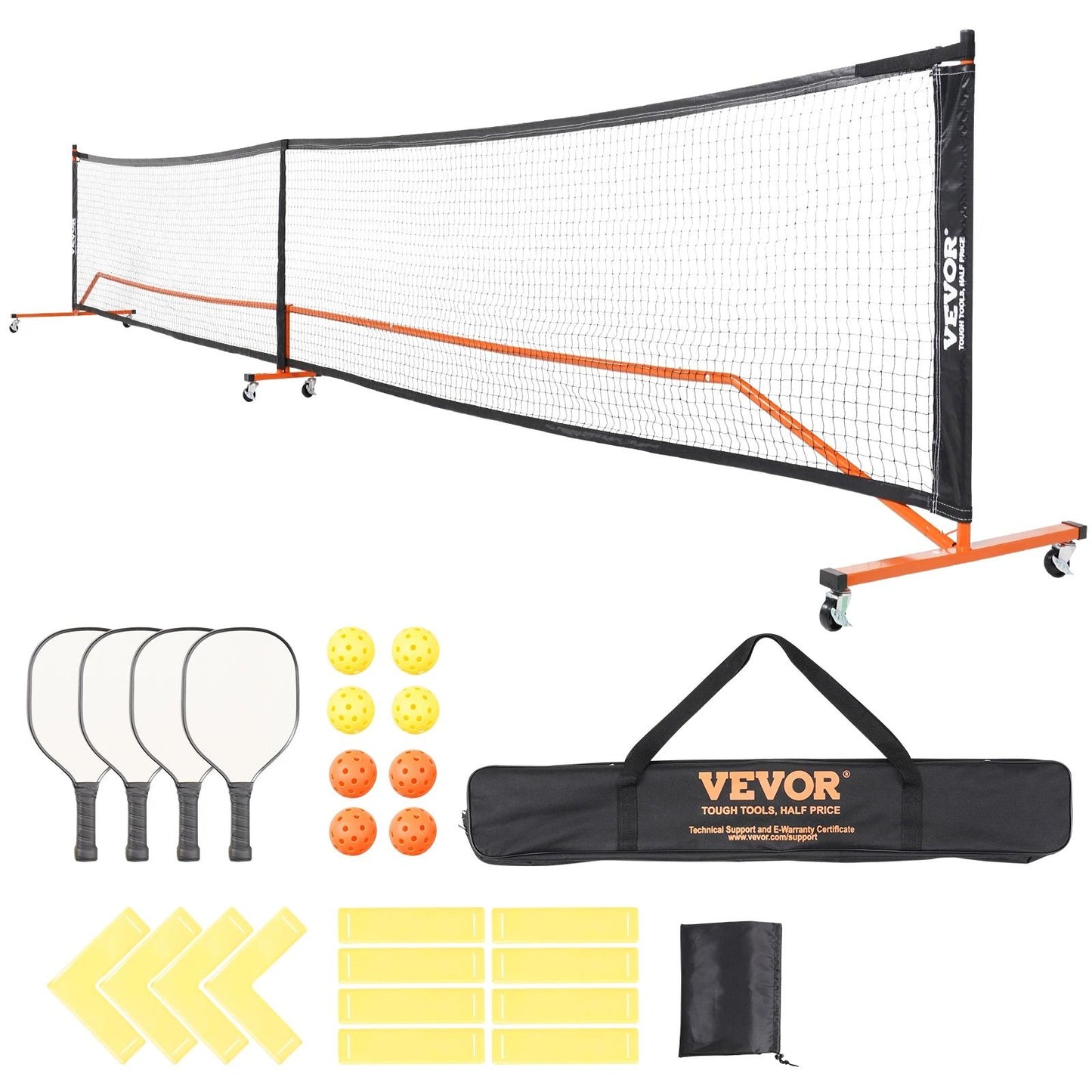 Portable 22 Foot Regulation Pickleball Net System