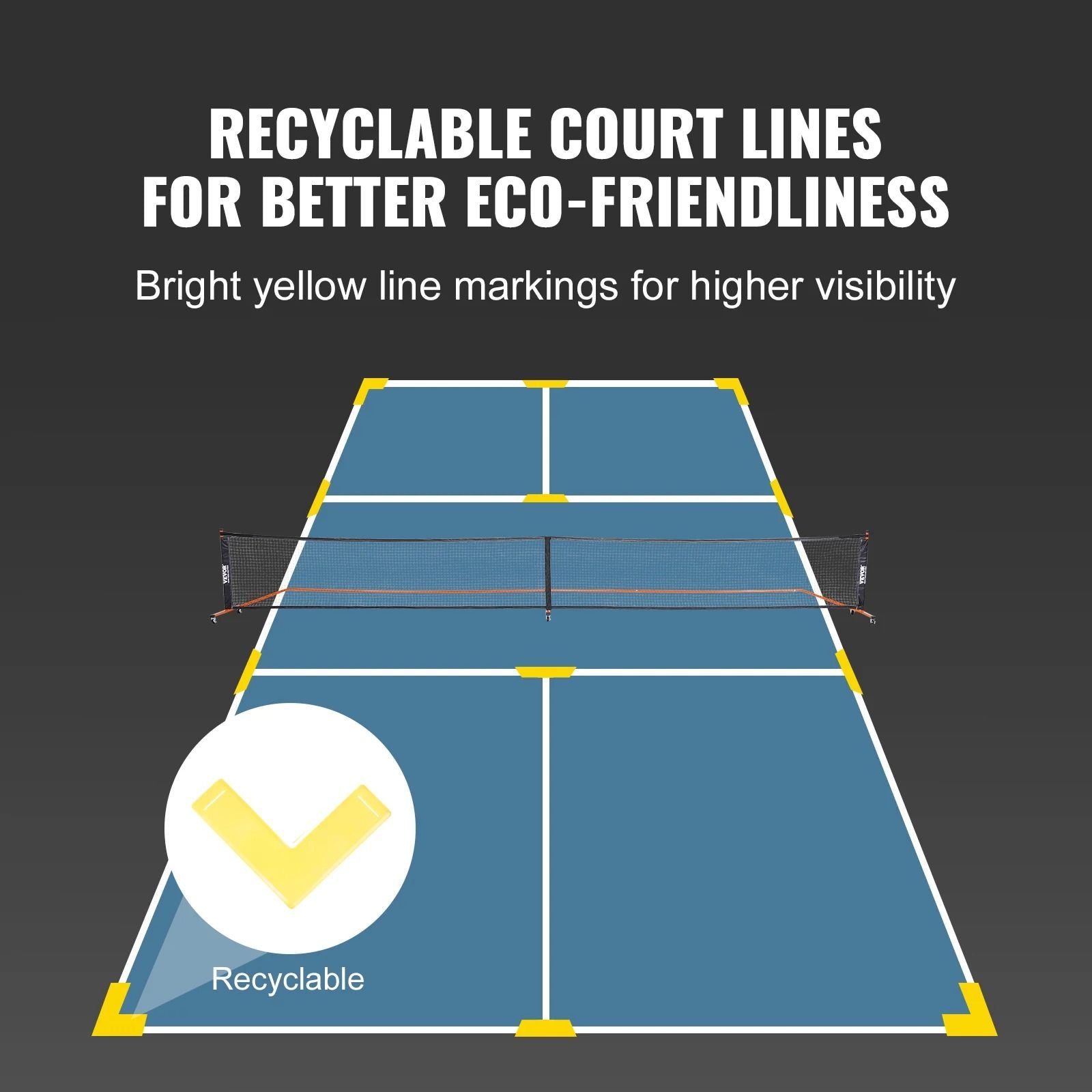 Portable 22 Foot Regulation Pickleball Net System 4