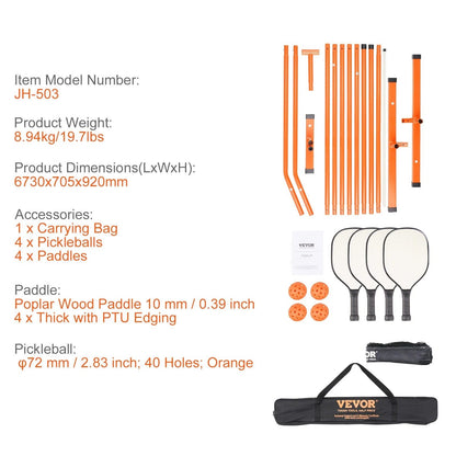 Portable 22 Foot Regulation Pickleball Net System 9