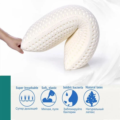 Natural Latex Luxury Sleeping Pillow for Side, Back, and Stomach Sleepers