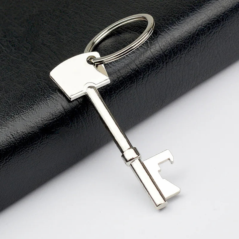 Portable Key Bottle Opener Beer Bottle Can Opener Hanging Ring Keychain Kitchen Tool Simulated Meta 3