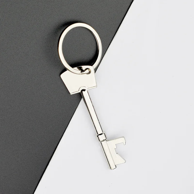 Portable Key Bottle Opener Beer Bottle Can Opener Hanging Ring Keychain Kitchen Tool Simulated Meta 4