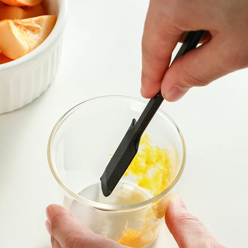 Food Grade Silicone Jam Spatula Kitchen Deep Bottle Scraper, Long Handle Spatulas for Cream Cake Mixing Batter