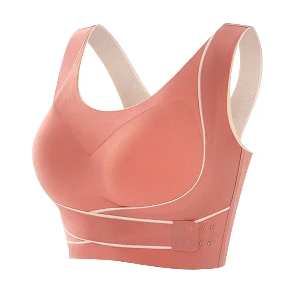 Sports Bra Front Adjustable Buckle Wireless Padded Comfy Gym Yoga Top 10