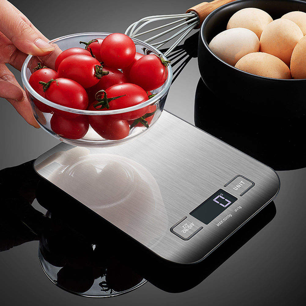 USB Charging Digital Kitchen Scale LCD Display 10Kg 1g Electronic Weights Scales, Food Weighing Scale for Cooking Baking