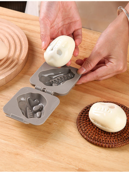 Dinosaur Fossil Egg Mold for Cute Boiled Eggs, Sushi Rice Mold, Fondant Cake Decoration, Children's Lunch Tool