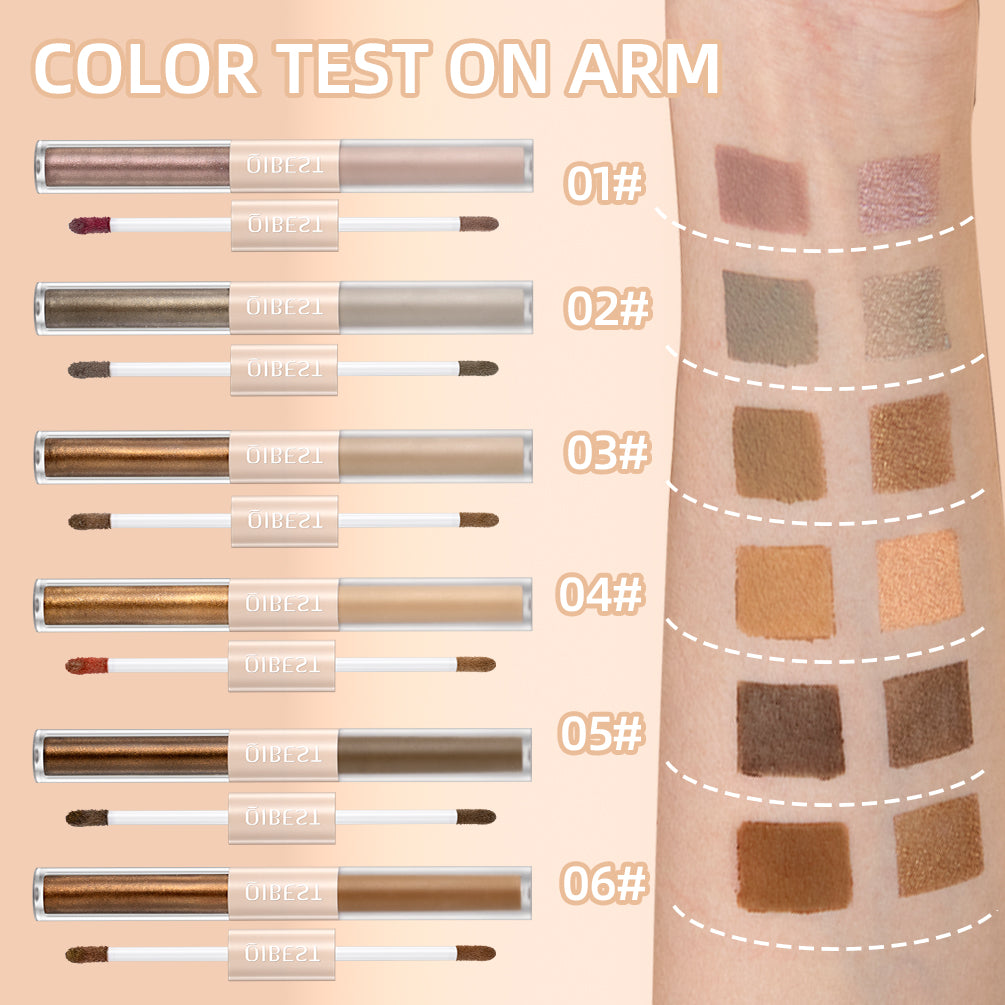 Waterproof Shimmer Highlight Pen, Nude Eye Makeup Liquid, Contour Shadow Stick, Pearly Matte, Eyeshadow Cream Smooth