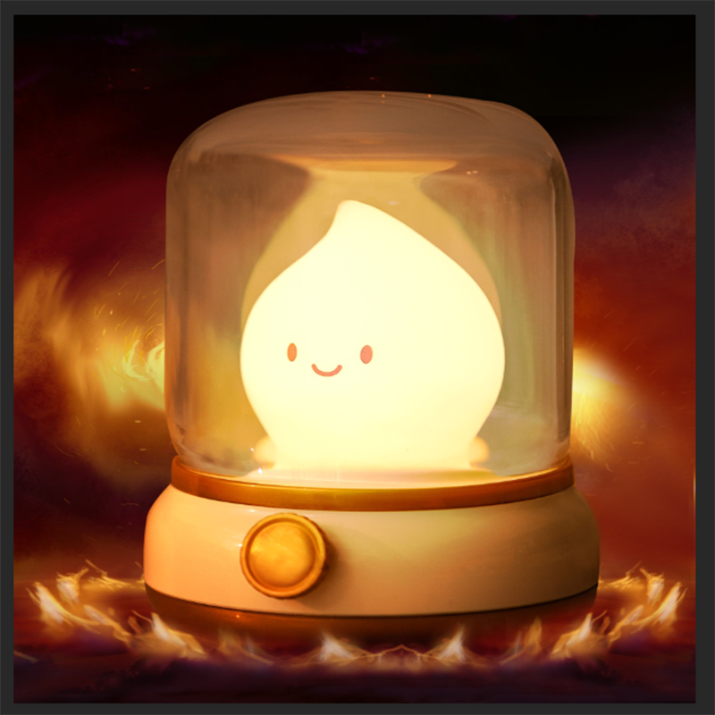 Creative USB Rechargeable Portable Cartoon Table Lamp, Mini Desktop LED Cute Night Lamp for Coffee Bar, Hotel Bedroom