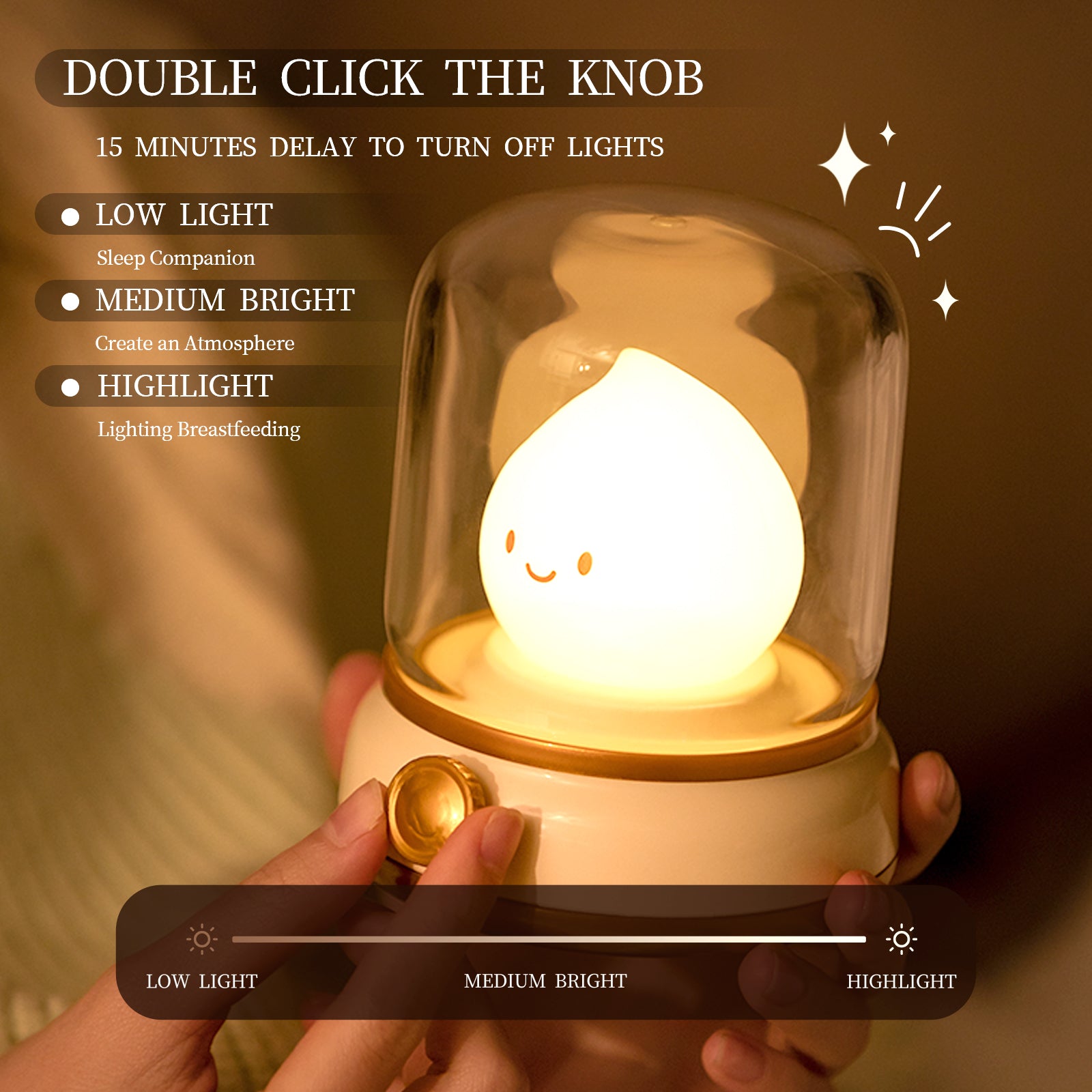 Creative USB Rechargeable Portable Cartoon Table Lamp, Mini Desktop LED Cute Night Lamp for Coffee Bar, Hotel Bedroom