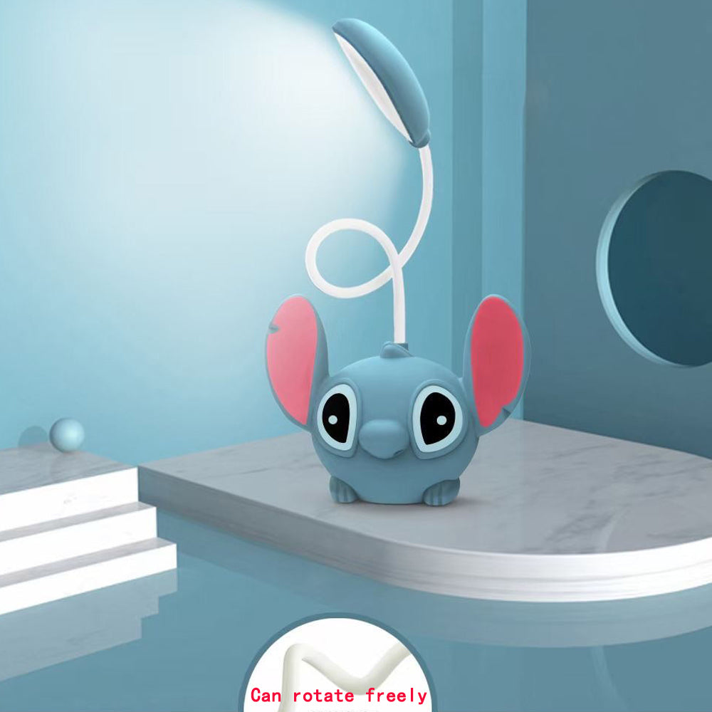 Cute Disney Lilo And Stitch LED Desk Lamp With Pencil Sharpener Foldable USB Rechargeable Study Lig 4