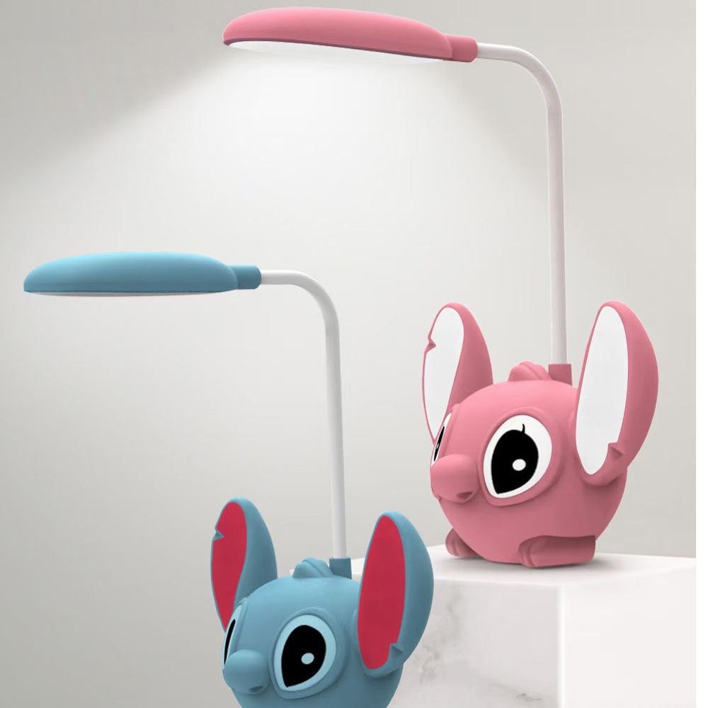 Cute Disney Lilo And Stitch LED Desk Lamp With Pencil Sharpener Foldable USB Rechargeable Study Lig 5