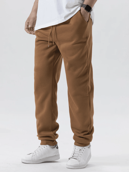 WinterFlex Men Fleece Jogger Pants Elastic Waist Casual Trousers